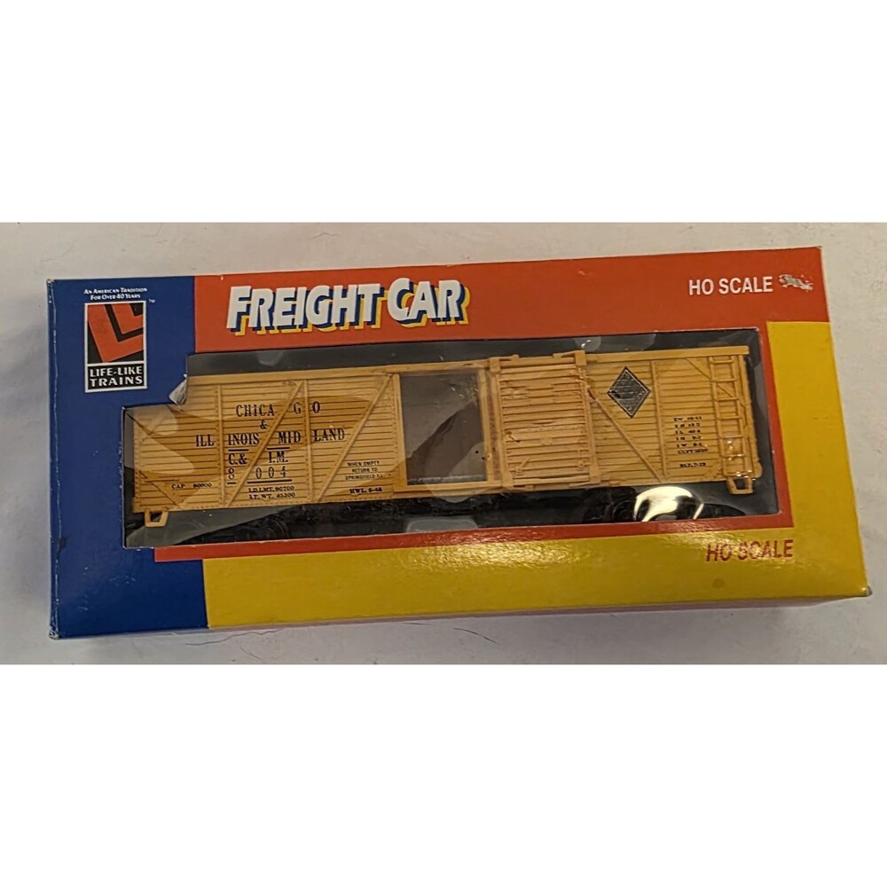 Life-like Trains Yellow Box Freight Car 8417 Obwb Cim Vintage in Box